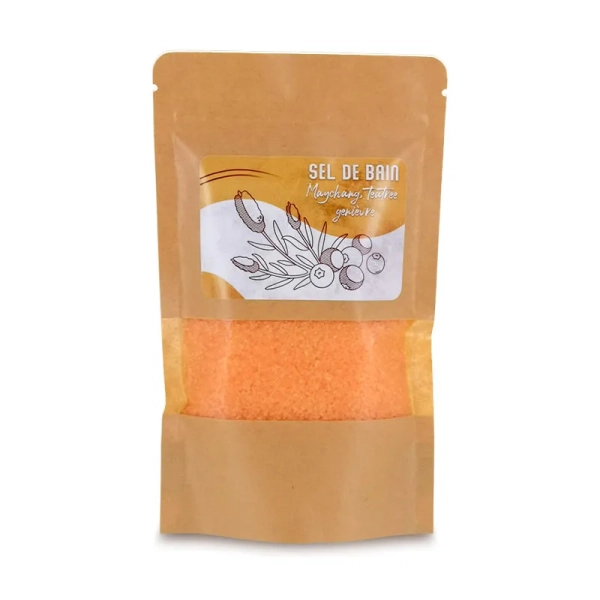 250 g di sali da bagno all'arancia per professionisti - MayChang, TeaTree e Genièvre