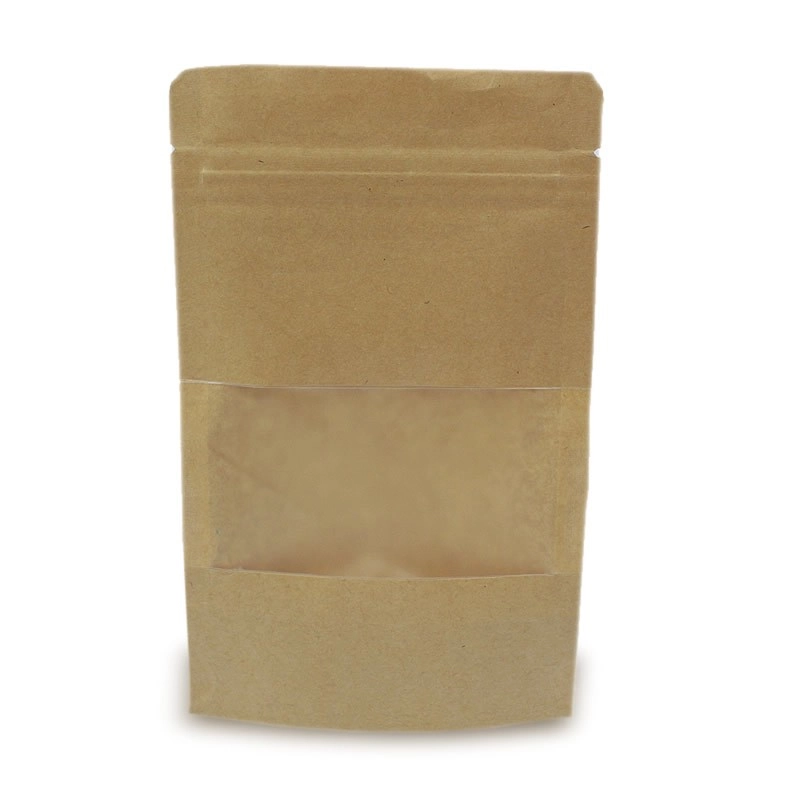 Sacchetto kraft con chiusura a zip