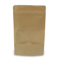 Sacchetto kraft con chiusura a zip