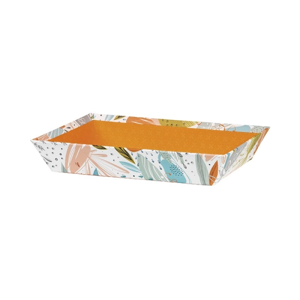 Corbeilles carton rectangle orange/fraîcheur