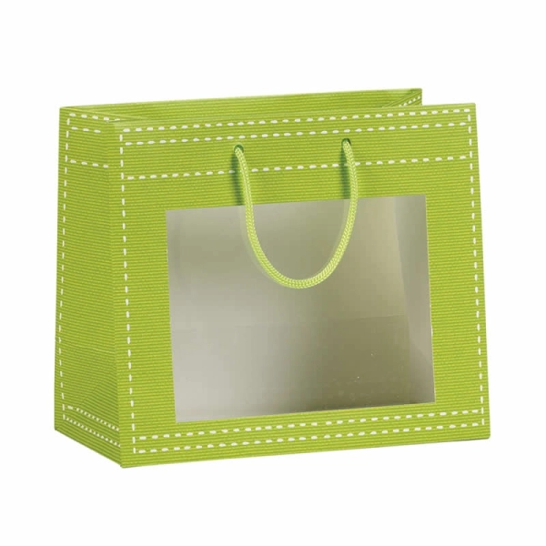 Sacchetto di carta per finestre in PVC verde anice