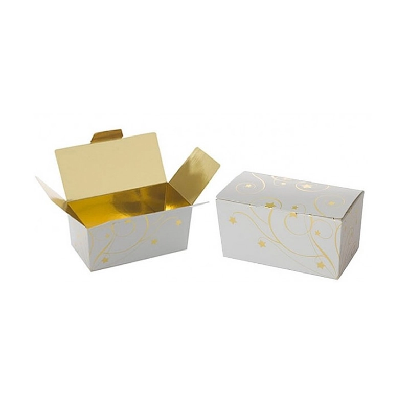 Scatola party rosso/oro 11 x x 6 x 6 cm - confezione da 25 pz