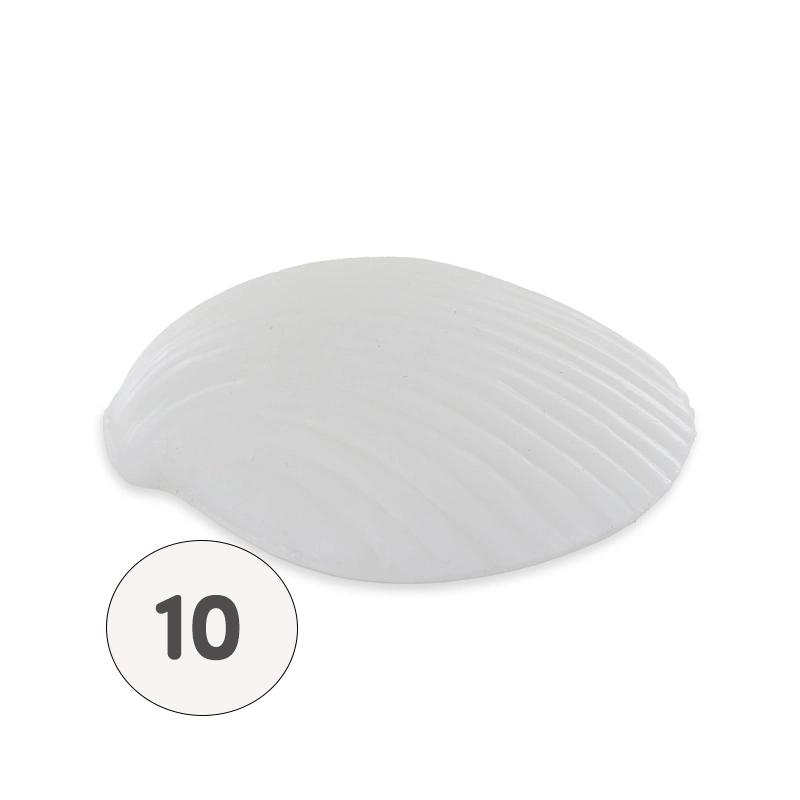 Sapone bianco a conchiglia piatta - Sacco 50 