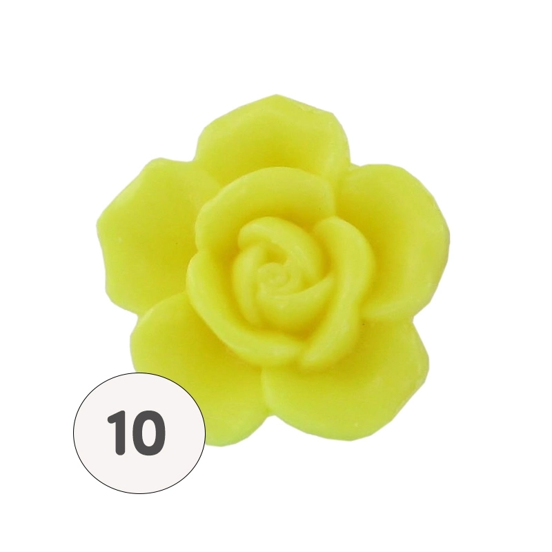 Savon forme fleur jaune - sac de 10 