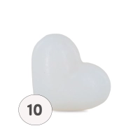 Sapone bianco a forma di cuore 34g - Sacchetto 10 