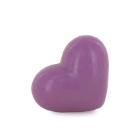 Saponette viola a forma di cuore 34g - Distribuzione in confezione piccola