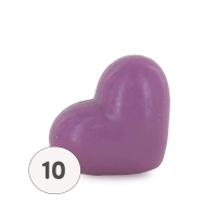 Sapone viola a forma di cuore 34g - Sacchetto 10 