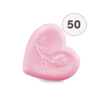 Sapone a forma di cuore con rosa rosa - Sacchetto 50 