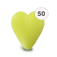 Sapone giallo a forma di cuore 34g - Sacchetto 50 
