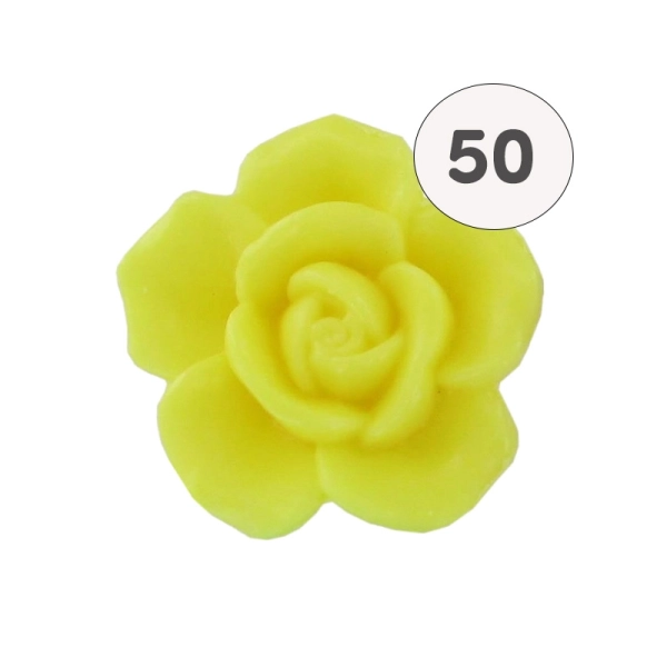 Savon forme fleur jaune - sac de 50 