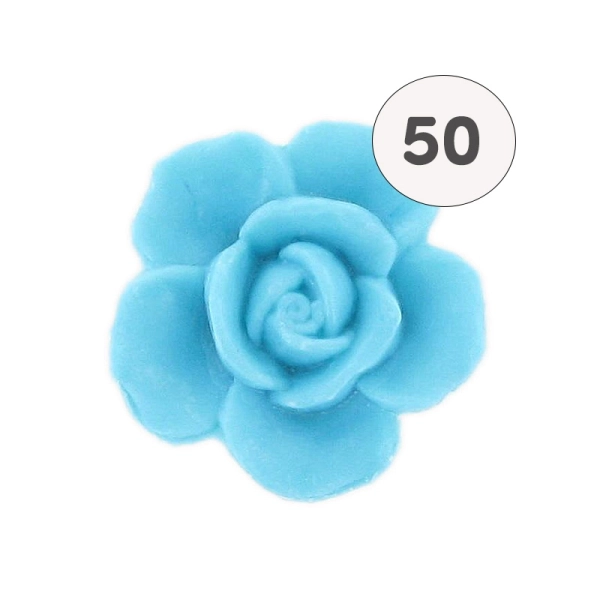 Savon forme fleur turquoise - Sac 50 