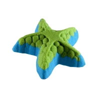 Spray effervescente a forma di stella marina blu-verde